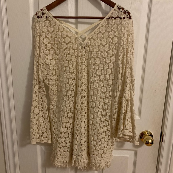 Free People - Gypsy Junkies Mimi Fringe Tunic M/L - Picture 2 of 4